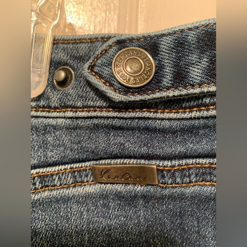 Kan Can Selene Mid Rise Crop Wide Leg Jeans - Picture 8 of 15